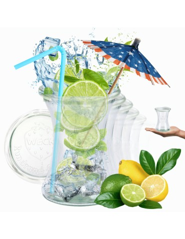 Słoiki Weck 370ml słoiki szklane ozdobne DELI przyprawy wieka szklane 6szt