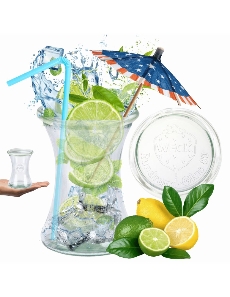 Słoiki weck - Słoik Weck 370ml słoik szklany ozdobny DELI na deser wieko szklane 1szt - produkt MODO24.PL 1
