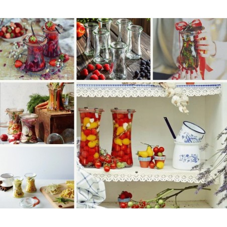 Słoiki Weck 370ml słoiki szklane ozdobne DELI na deserki pucharki 6szt