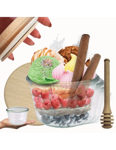 Słoiki WECK 12szt/ drewniane wieko, nabierak słoik 370ml MOLD