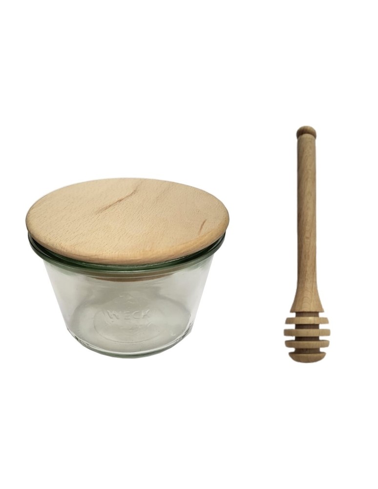 Słoiki i butelki - Słoiki WECK / drewniane wieko, nabierak słoik 370ml MOLD - product MODO24.PL 2