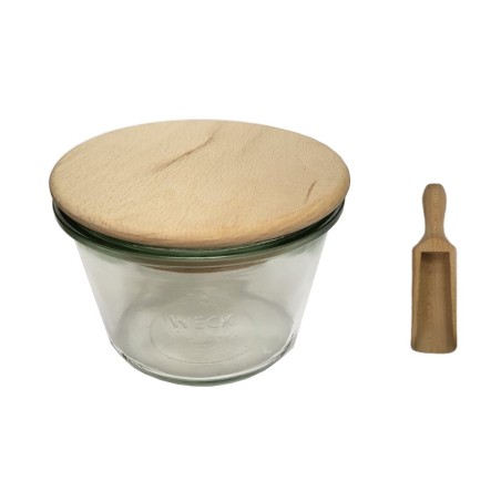 Słoiki WECK / drewniane wieko, miarka słoik 370ml MOLD