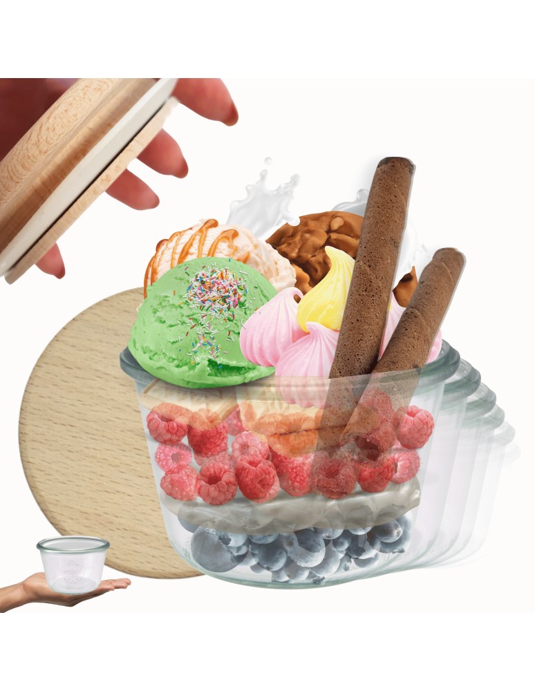 Słoiki i butelki - Słoiki WECK 12szt/ drewniane wieko słoik 370ml MOLD - produkt MODO24.PL 1