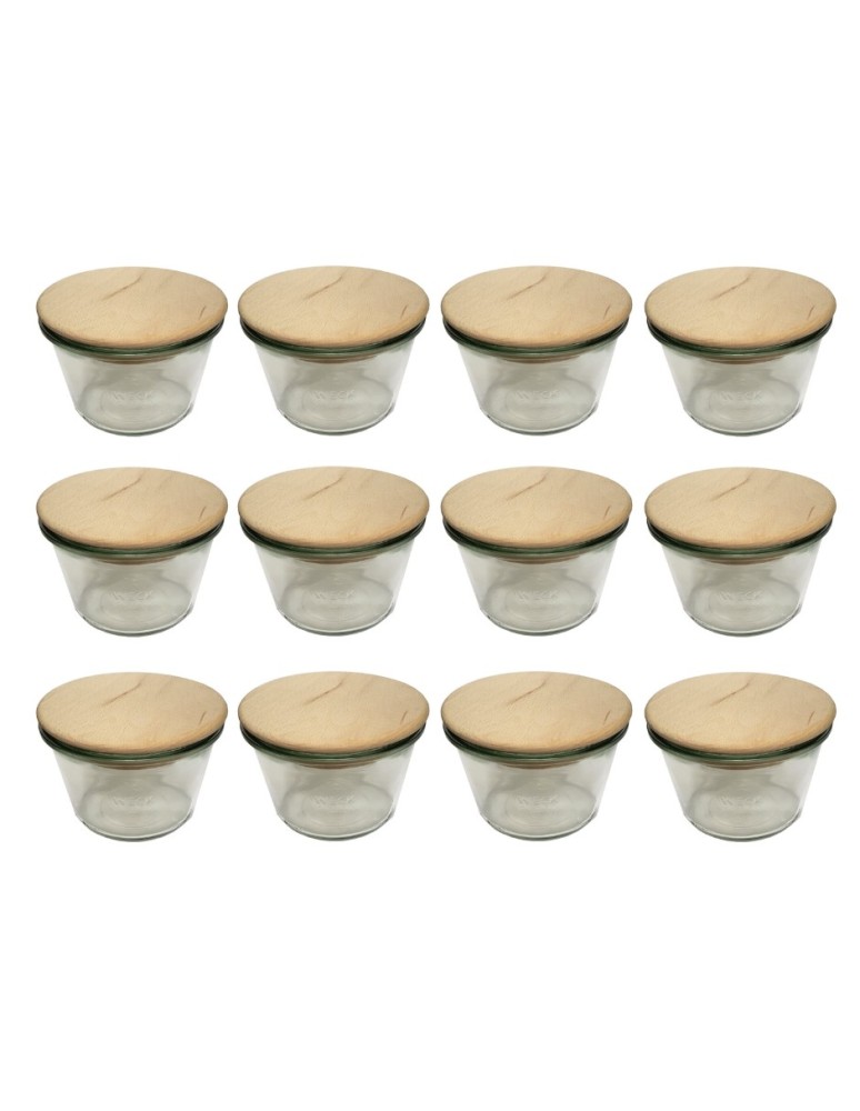 Słoiki i butelki - Słoiki WECK 12szt/ drewniane wieko słoik 370ml MOLD - product MODO24.PL 2