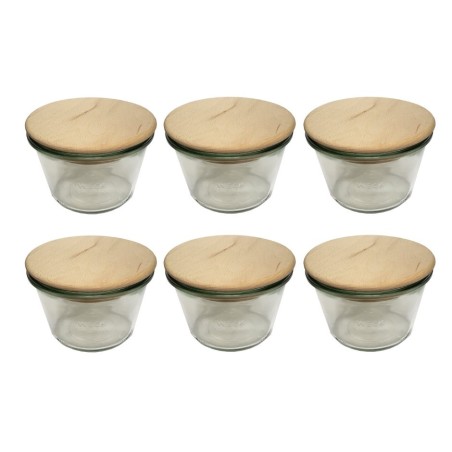 Słoiki WECK 6szt/ drewniane wieko słoik 370ml MOLD