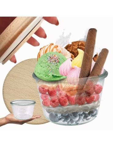 Słoiki i butelki - Słoiki WECK / drewniane wieko słoik 370ml MOLD - product 11