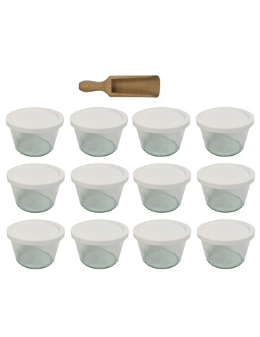 Słoiki WECK 12szt/ plastikowe wieko, miarka słoik 370ml MOLD - produkt 2