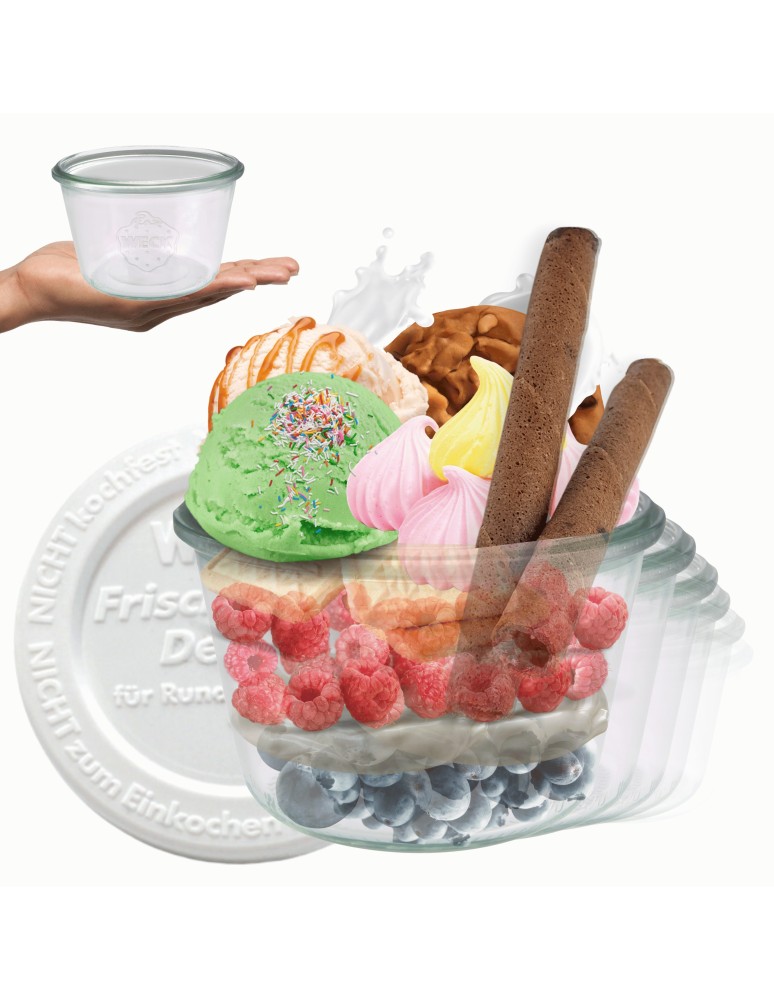 Słoiki i butelki - Słoiki WECK 6szt/ plastikowe wieko słoik 370ml MOLD - produkt MODO24.PL 1