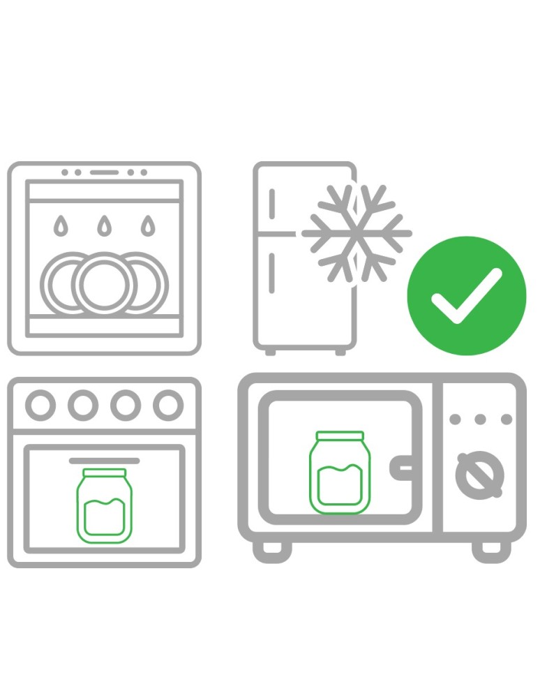 Słoiki i butelki - Słoiki WECK 6szt/ plastikowe wieko słoik 370ml MOLD - product MODO24.PL 4