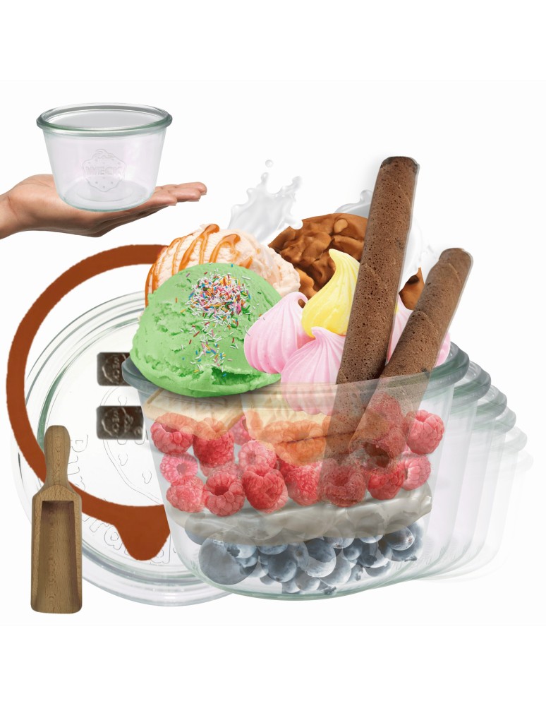 Słoiki i butelki - Słoiki WECK 12szt/ szklane wieko, miarka słoik 370ml MOLD - produkt MODO24.PL 1