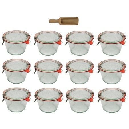 Słoiki WECK 12szt/ szklane wieko, miarka słoik 370ml MOLD