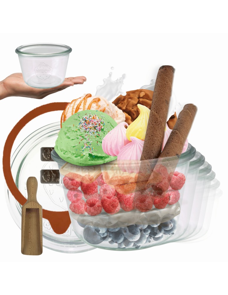 Słoiki i butelki - Słoiki WECK 6szt/ szklane wieko, miarka słoik 370ml MOLD - produkt MODO24.PL 1