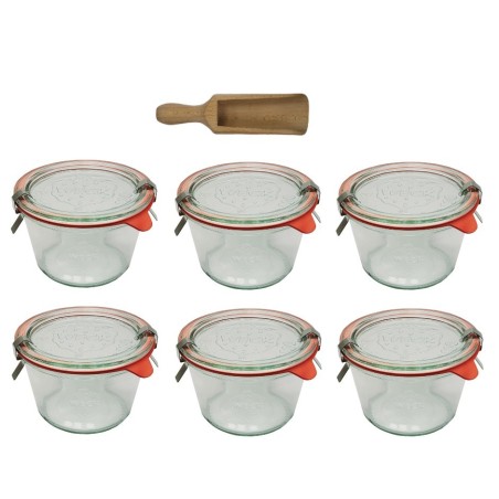 Słoiki WECK 6szt/ szklane wieko, miarka słoik 370ml MOLD