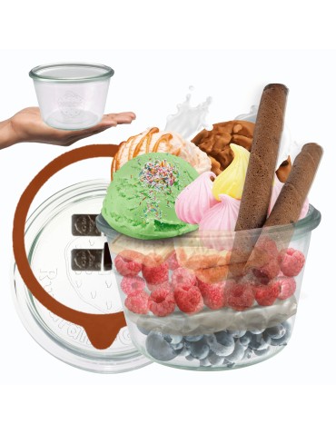 Słoiki i butelki - Słoiki WECK / szkl. wieko,gumka, bl słoik 370ml MOLD - produkt 21