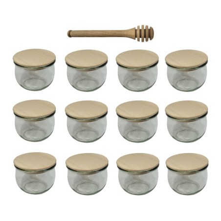 Słoiki WECK 12szt/ drewniane wieko, nabierak słoik 370ml TULIP