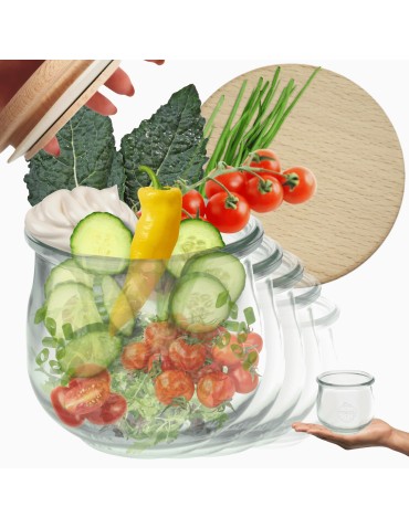 Słoiki WECK 12szt/ drewniane wieko słoik 370ml TULIP