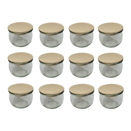 Słoiki WECK 12szt/ drewniane wieko słoik 370ml TULIP