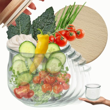 Słoiki WECK 6szt/ drewniane wieko słoik 370ml TULIP