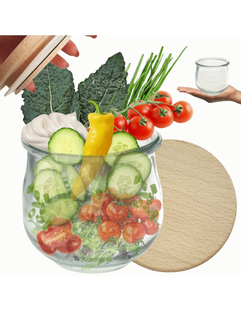 Słoiki i butelki - Słoiki WECK / drewniane wieko słoik 370ml TULIP - product MODO24.PL 11