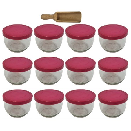 Słoiki WECK 12szt/ silikonowe wieko, miarka słoik 370ml TULIP