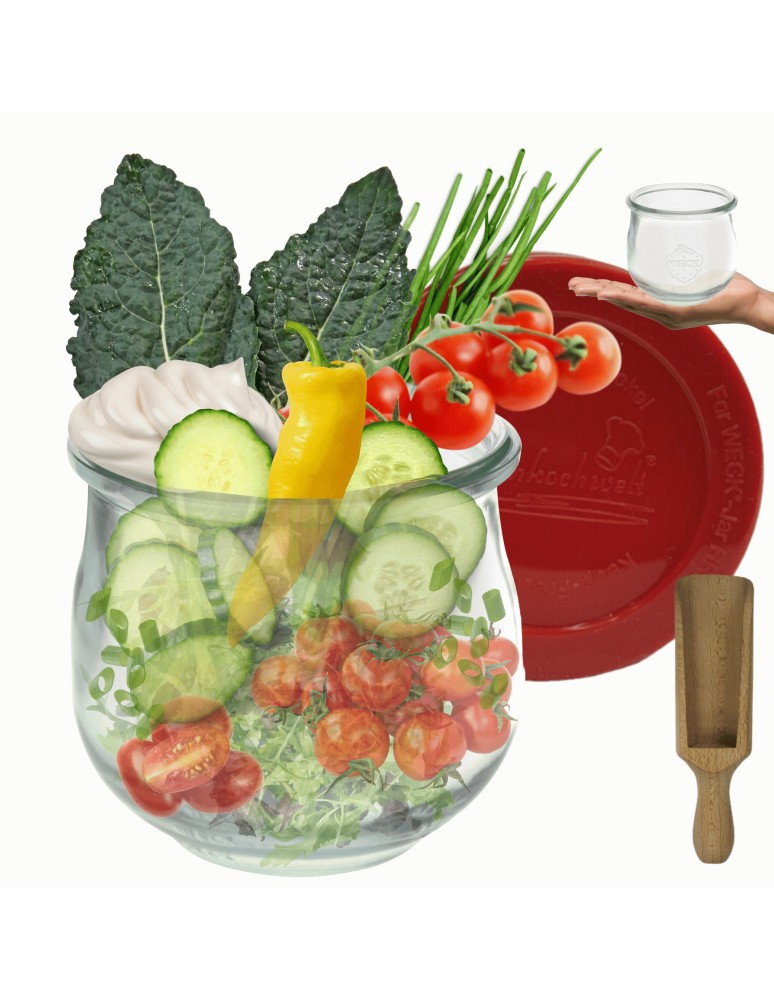 Słoiki i butelki - Słoiki WECK / silikonowe wieko, miarka słoik 370ml TULIP - product MODO24.PL 11