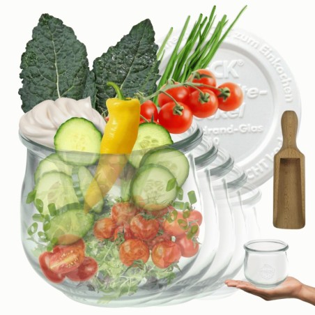 Słoiki WECK 12szt/ plastikowe wieko, miarka słoik 370ml TULIP