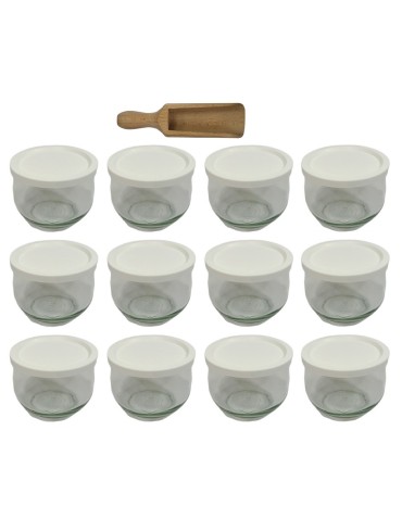 Słoiki WECK 12szt/ plastikowe wieko, miarka słoik 370ml TULIP - produkt 2