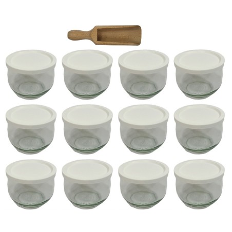 Słoiki WECK 12szt/ plastikowe wieko, miarka słoik 370ml TULIP