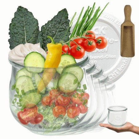 Słoiki WECK 6szt/ plastikowe wieko, miarka słoik 370ml TULIP