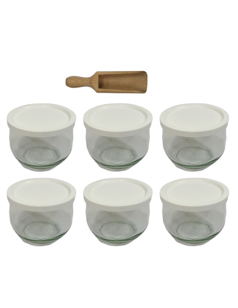 Słoiki i butelki - Słoiki WECK 6szt/ plastikowe wieko, miarka słoik 370ml TULIP - product MODO24.PL 2