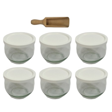 Słoiki WECK 6szt/ plastikowe wieko, miarka słoik 370ml TULIP