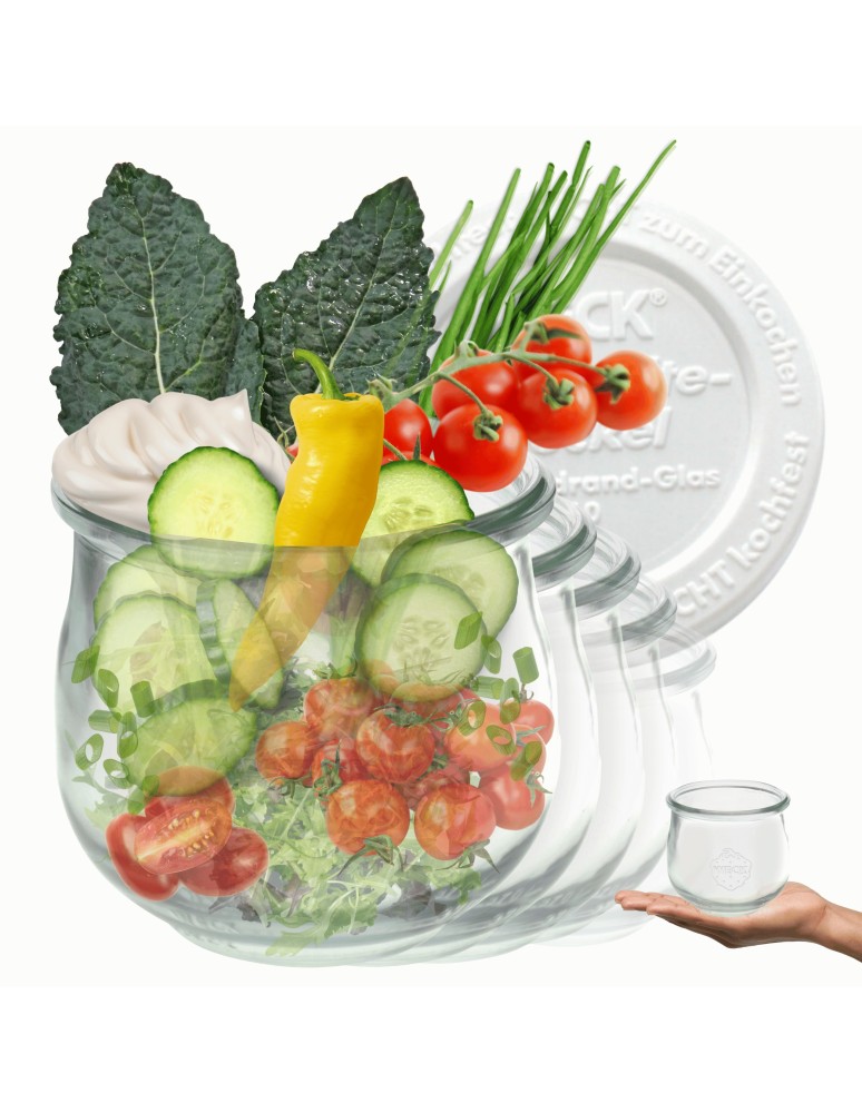 Słoiki i butelki - Słoiki WECK 12szt/ plastikowe wieko słoik 370ml TULIP - produkt MODO24.PL 1