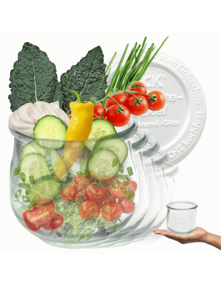 Słoiki i butelki - Słoiki WECK 6szt/ plastikowe wieko słoik 370ml TULIP - produkt MODO24.PL 1