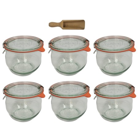 Słoiki WECK 6szt/ szklane wieko, miarka słoik 370ml TULIP