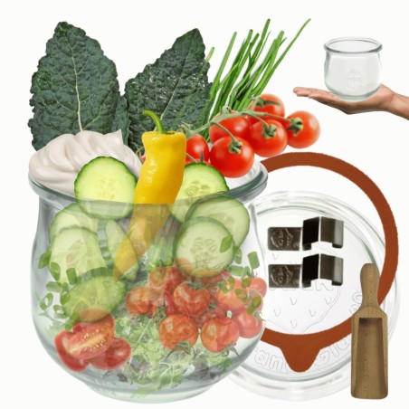 Słoiki WECK / szklane wieko, miarka słoik 370ml TULIP