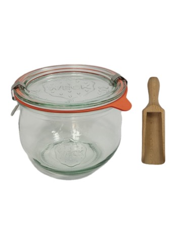 Słoiki i butelki - Słoiki WECK / szklane wieko, miarka słoik 370ml TULIP - produkt 22