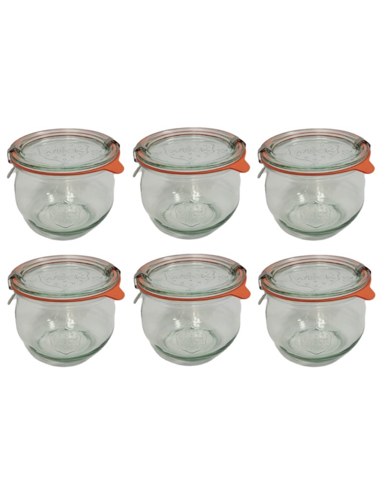Słoiki i butelki - Słoiki WECK 6szt/ szkl. wieko,gumka, bl słoik 370ml TULIP - produkt MODO24.PL 22