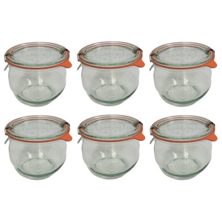 Słoiki WECK 6szt/ szkl. wieko,gumka, bl słoik 370ml TULIP