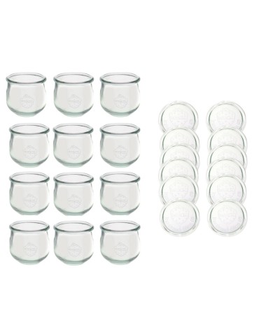 Słoiki i butelki - Słoiki WECK 12szt/ szklane wieko słoik 370ml TULIP - produkt 22