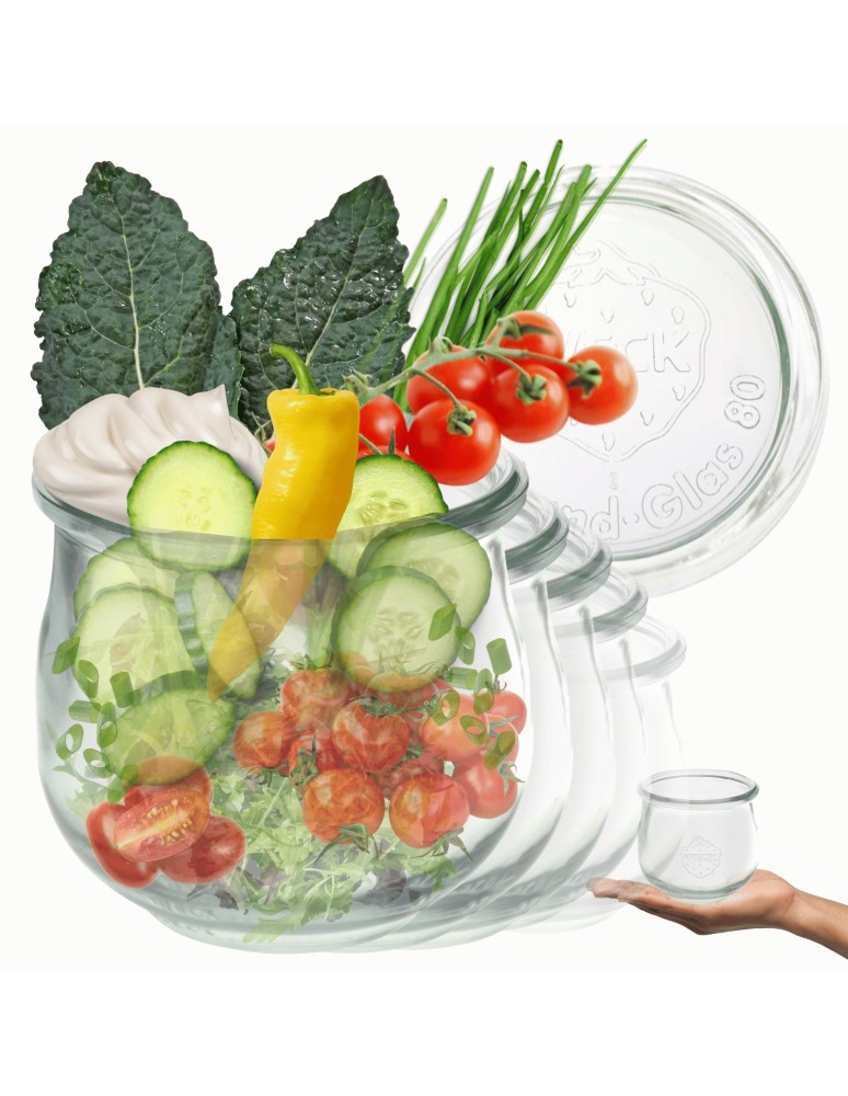 Słoiki i butelki - Słoiki WECK 6szt/ szklane wieko słoik 370ml TULIP - produkt MODO24.PL 21