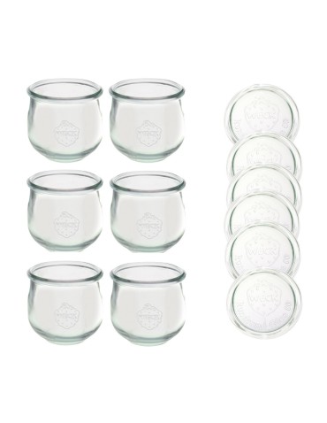 Słoiki i butelki - Słoiki WECK 6szt/ szklane wieko słoik 370ml TULIP - produkt 22