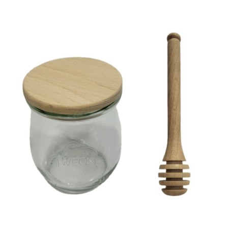 Słoiki WECK / drewniane wieko, nabierak słoik 220ml TULIP