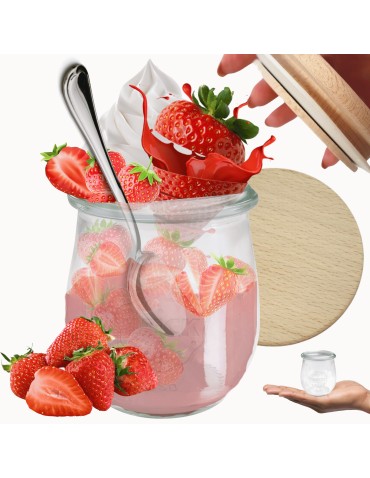 Słoiki i butelki - Słoiki WECK / drewniane wieko słoik 220ml TULIP - product 11