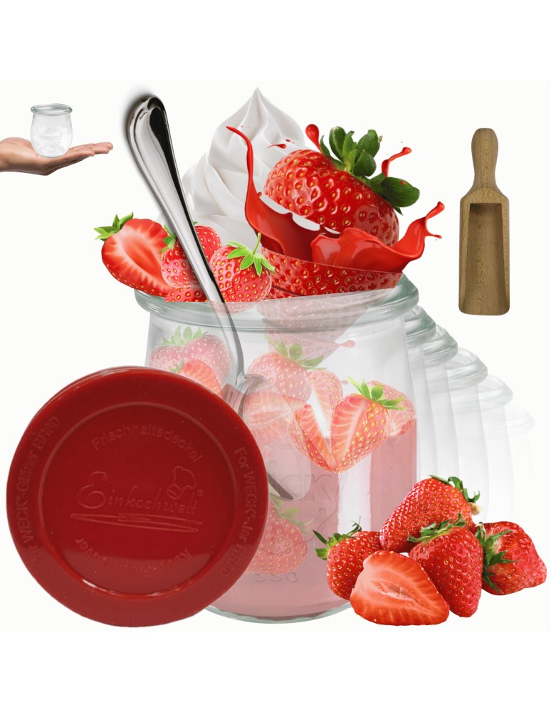 Słoiki i Dodatki - Słoiki WECK 6szt/ silikonowe wieko, miarka słoik 220ml TULIP - product MODO24.PL 1