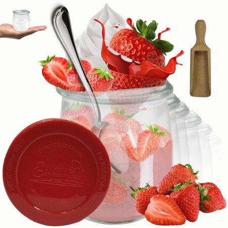 Słoiki WECK 6szt/ silikonowe wieko, miarka słoik 220ml TULIP