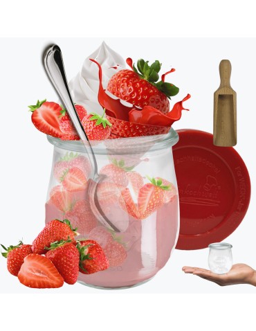 Słoiki i butelki - Słoiki WECK / silikonowe wieko, miarka słoik 220ml TULIP - product 11