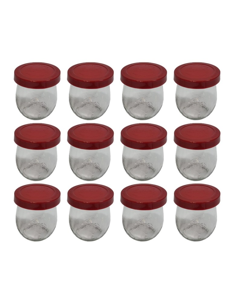 Słoiki i butelki - Słoiki WECK 12szt/ silikonowe wieko słoik 220ml TULIP - product MODO24.PL 2