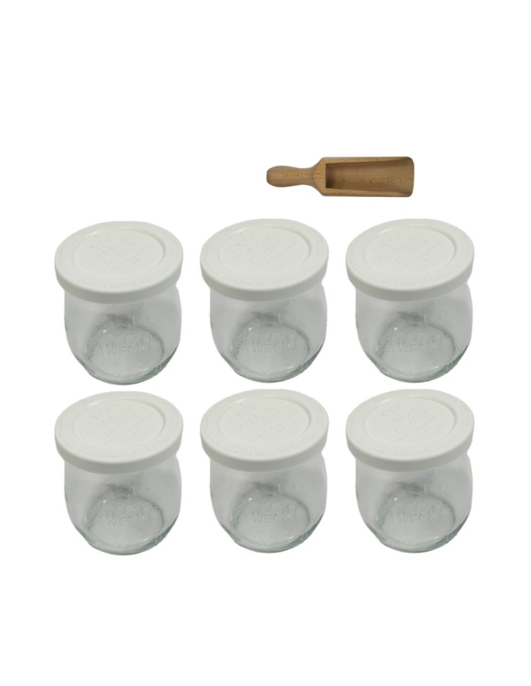 Słoiki i butelki - Słoiki WECK 6szt/ plastikowe wieko, miarka słoik 220ml TULIP - product MODO24.PL 2