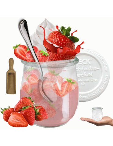 Słoiki i butelki - Słoiki WECK / plastikowe wieko, miarka słoik 220ml TULIP - product 11