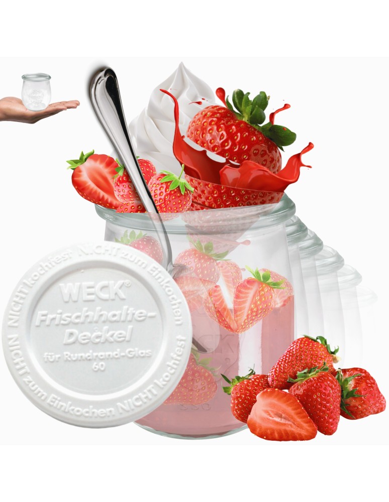 Słoiki i butelki - Słoiki WECK 6szt/ plastikowe wieko słoik 220ml TULIP - produkt MODO24.PL 1